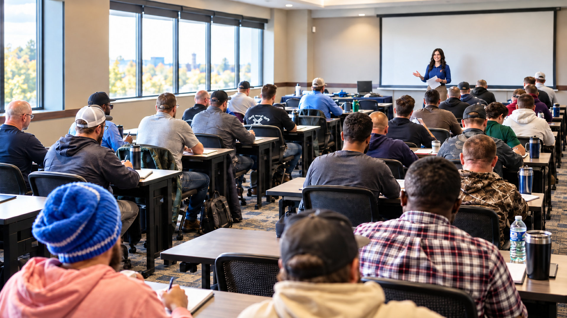Kim proctoring an ICML certification exam